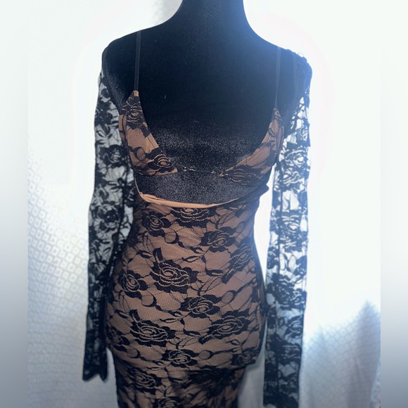 Tigermist Black Lace Maxi Dress - Size Xs - Picture 11 of 11